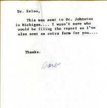 Letter to William Johnston from Kenneth Suarez