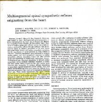 Multisegmental Spinal Sympathetic Reflexes Originating from the Heart
