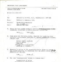 Memorandum to Richard Griffin from William Johnston