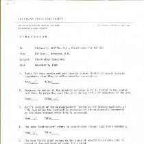 Memorandum to Richard Griffin from William Johnston