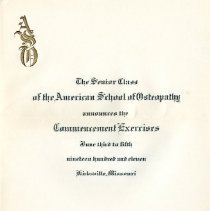 Class of 1911 Commencement Invitation