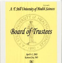 A.T. Still University of Health Sciences Board of Trustees Board Book and R