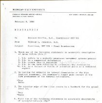 Memorandum to Richard Griffin from William Johnston