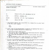 Memorandum to Richard Griffin from William Johnston