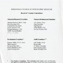KCOM Board of Trustees Committees