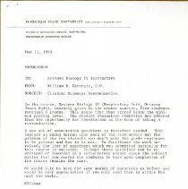 Memorandum to Systems Biology Faculty from William Carnegie