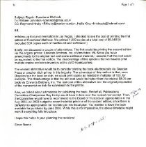 Letter to William Johnston from Steve Noone