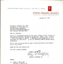 Letter to William Johnston from George Northup