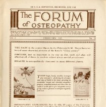 The Forum of Osteopathy, Vol. 2, No. 11
