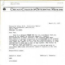 Letter to Thomas Allen from Albert Kelso and William Johnston