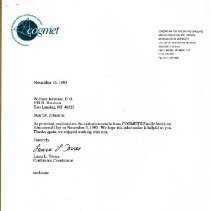 Letter to William Johnston from Laura Torres