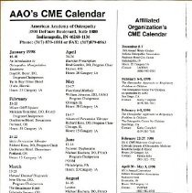 AAO CME Calendar
