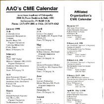 AAO CME Calendar