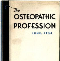 The Osteopathic Profession Vol. 1 No. 9