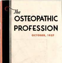 The Osteopathic Profession Vol. 5 No. 1