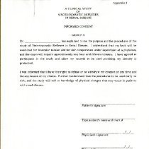 Clinical Study of Viscerosomatic Reflexes in Renal Disease Consent Form