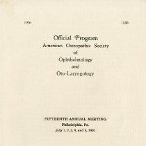 15th Annual American Osteopathic Society of Ophthalmology and Otolaryngolog