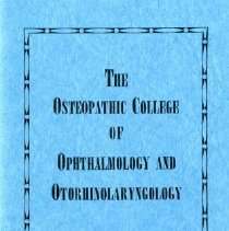 Osteopathic College of Ophthalmology and Otorhinolaryngology Membership Dir