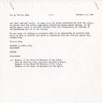 Letter to Roy J. Harvey from Dorothy Marsh