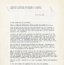 Letter to Osteopathic Physicians in California from Richard Eby