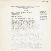 Letter to J. S. Denslow from Richard Eby