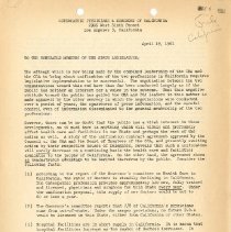 Letter to the California State Legislature from David Rogers