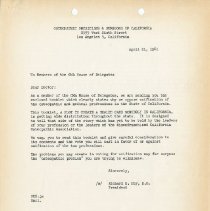 Letter to the CMA House of Delegates from Richard Eby