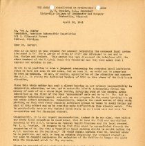 Letter to Roy J. Harvey from J. S. Denslow