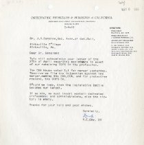 Letter to J. S. Denslow from Richard Eby