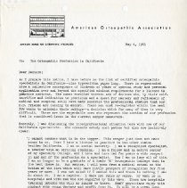 Letter to the Osteopathic Profession in California from Thomas Meyers