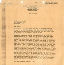 Letter to Lawrence Gurley from Vincent Carroll