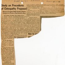 Study on Procedures of Osteopathy Proposed