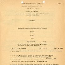 AOA Bureau of Professional Education Biographical Form