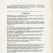 Medical Society Recognizes Osteopaths