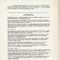 Medical Society Recognizes Osteopaths