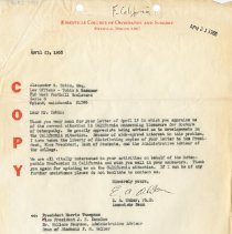 Letter to Alexander Tobin from Edwin Ohler