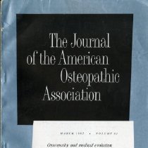 Journal of the American Osteopathic Association Volume 61