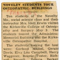 Novelty Students Tour Osteopathic Buildings