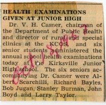 Health Examinations at Junior High