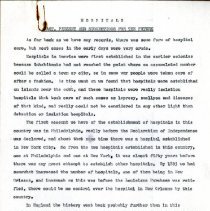 Hospitals: Past, Present and Suggestions for the Future