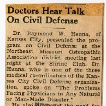 Doctors Hear Talk on Civil Defense