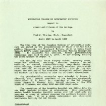 Report to Alumni and Friends of the College