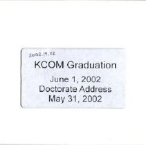 KCOM Graduation and Doctorate Address