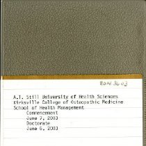 KCOM Commencement Class 2003