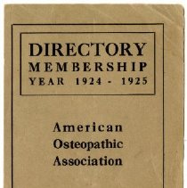 AOA Directory and Year Book 1924-1925