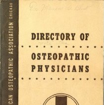 AOA Directory of Osteopathic Physicians 1942