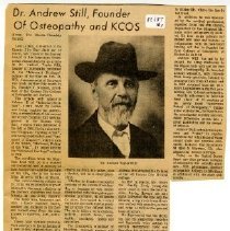 Dr. Andrew Still, Founder of Osteopathy and KCOS