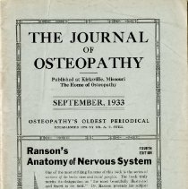 The Journal of Osteopathy, Volume 40, Number 9