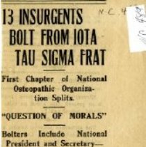 13 Insurgents Bolt from Iota Tau Sigma Frat