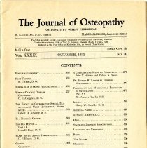 Journal of Osteopathy, Volume 39, Number 10